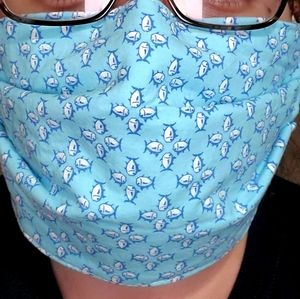 Mens Size Face Mask with Fish Print